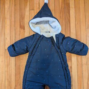 Fleece lined snow suit baby bunting